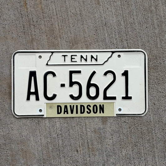 Photo of a 1966 Tennessee License Plate Auto Tag Garage Decor Vintage AC 5621 with original patina