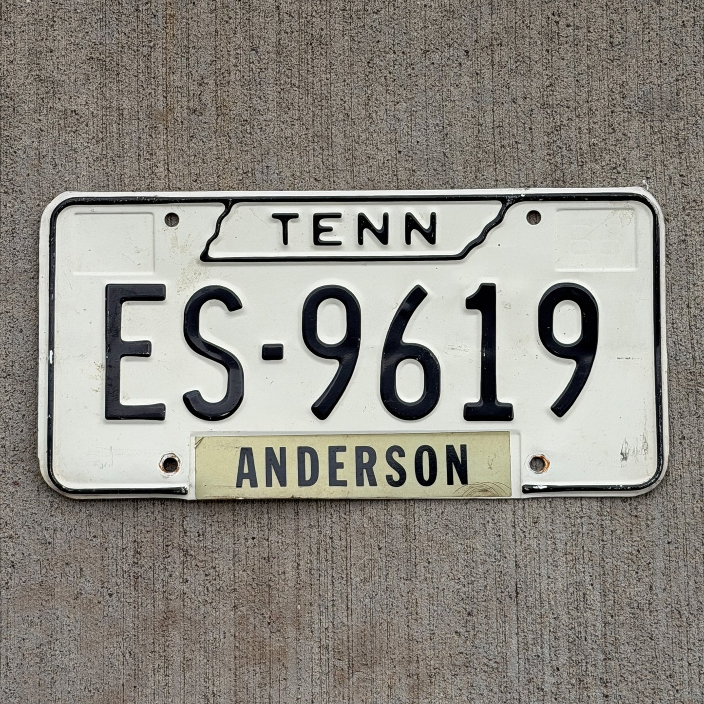 Photo of a 1966 Tennessee License Plate Auto Tag Garage Decor Vintage ES 9619 with original patina