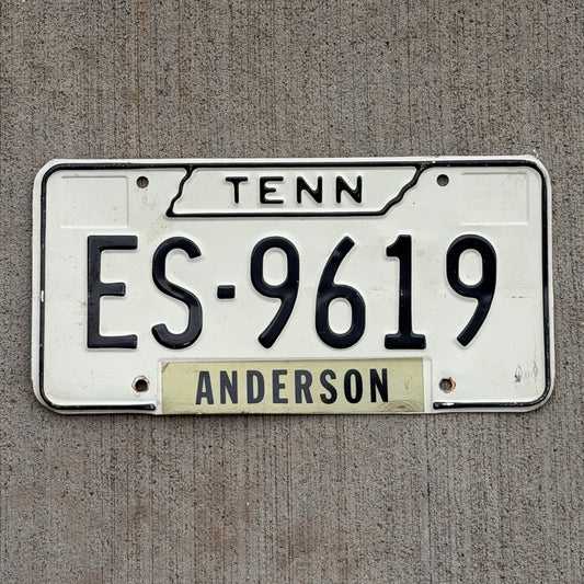 Photo of a 1966 Tennessee License Plate Auto Tag Garage Decor Vintage ES 9619 with original patina
