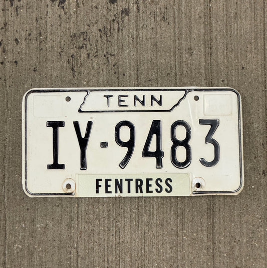 Photo of a 1966 Tennessee License Plate Auto Tag Garage Decor Vintage Fentress County IY 9483 with original patina