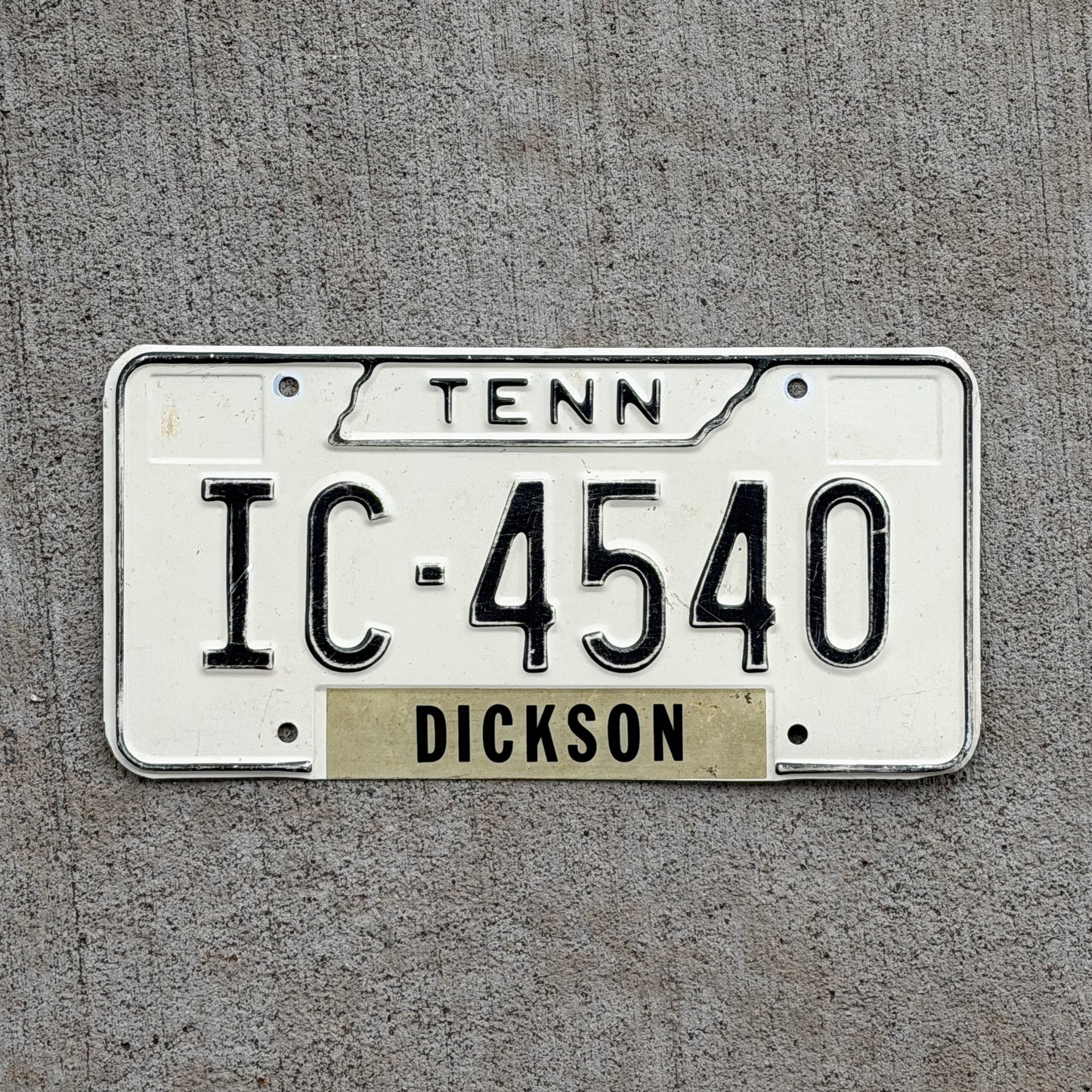 Photo of a 1966 Tennessee License Plate Auto Tag Garage Decor Vintage IC 4540 with original patina