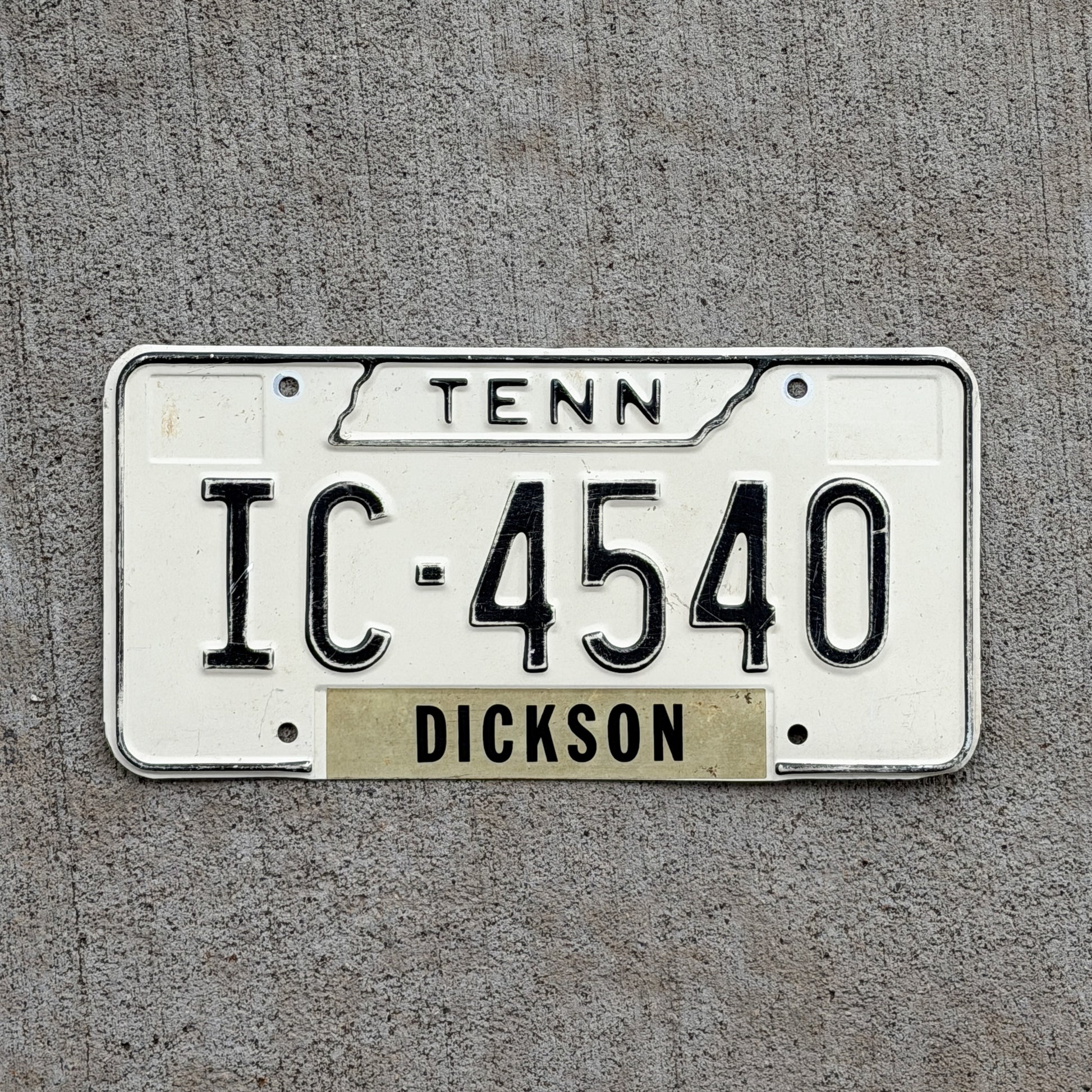Photo of a 1966 Tennessee License Plate Auto Tag Garage Decor Vintage IC 4540 with original patina