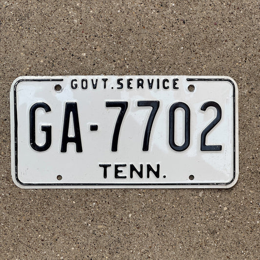 Photo of a 1966 Tennessee Local Government Service License Plate Auto Tag Garage Decor Vintage GA 7702