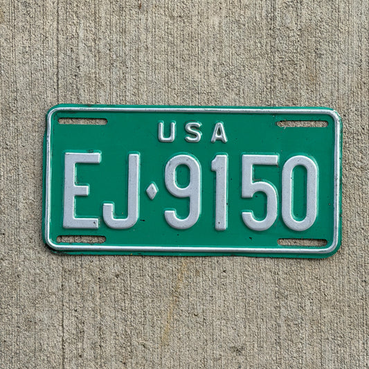 Photo of a 1966 US Forces Germany License Plate Auto Tag Garage Decor Vintage EJ 9150 with original patina