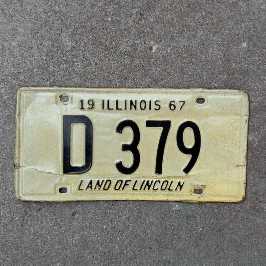 Photo of a 1967 Illinois TRUCK License Plate Auto Tag Garage Decor Vintage License Plate Auto Tag Garage Decor 3 Digit Low Number D 379