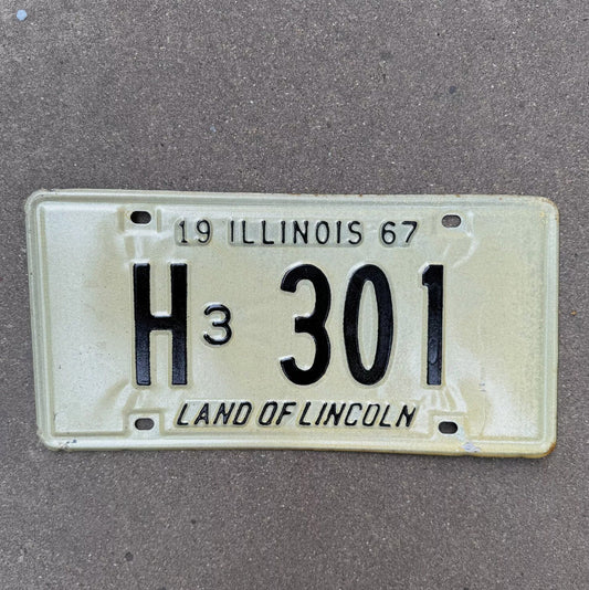 Photo of a 1967 Illinois TRUCK License Plate Auto Tag Garage Decor Vintage License Plate Auto Tag Garage Decor H3 301