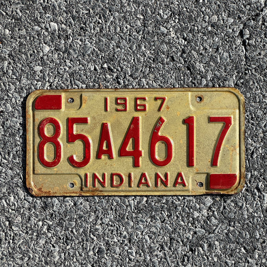 Photo of a 1967 Indiana License Plate Auto Tag Garage Decor Vintage 85A4617