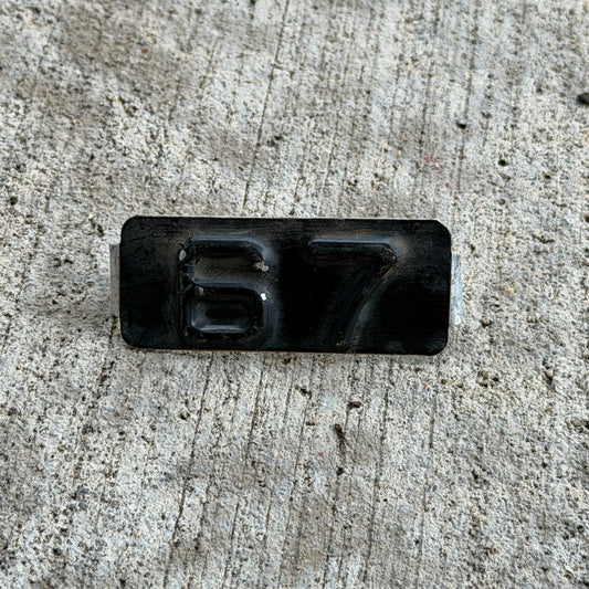 Photo of a 1967 Maine Tab License Plate Auto Tag 11 Garage Decor with original patina