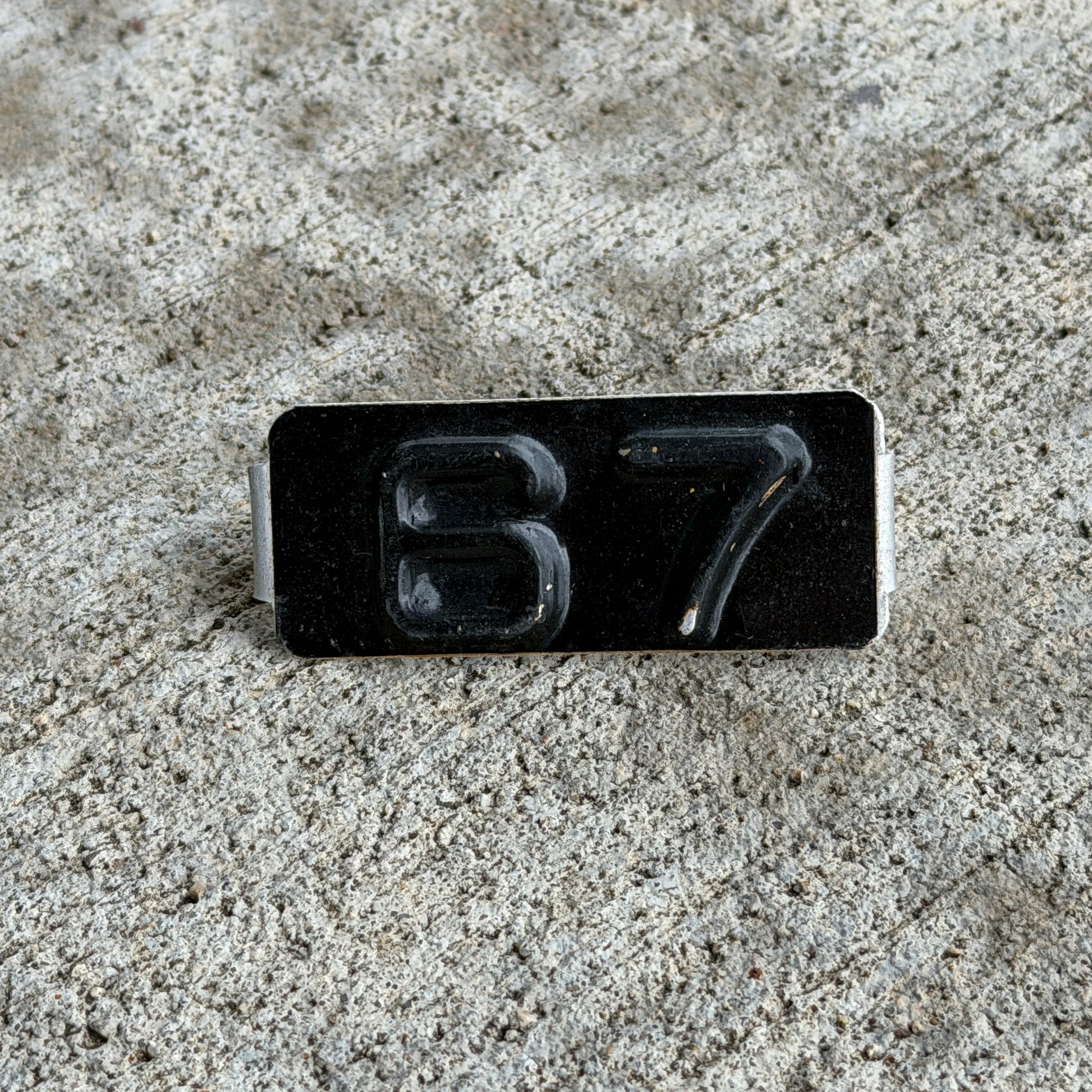 Photo of a 1967 Maine Tab License Plate Auto Tag 14 Garage Decor with original patina