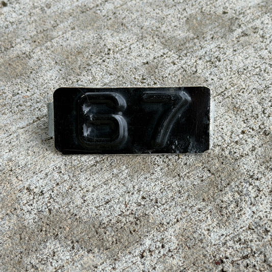 Photo of a 1967 Maine Tab License Plate Auto Tag 15 with original patina