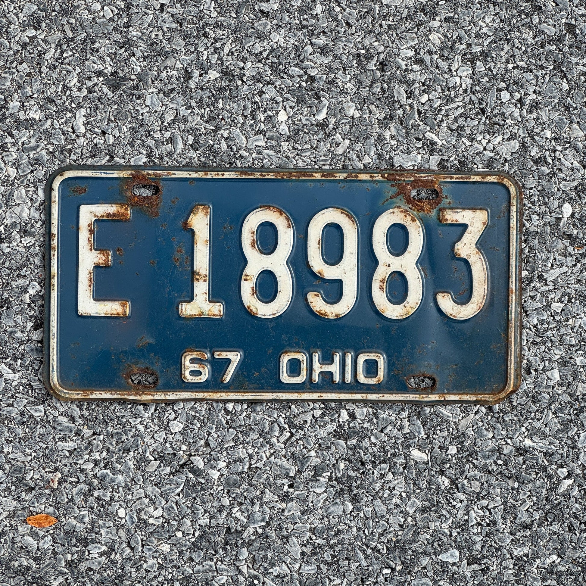 Photo of a 1967 Ohio License Plate Auto Tag Garage Decor Vintage E18983