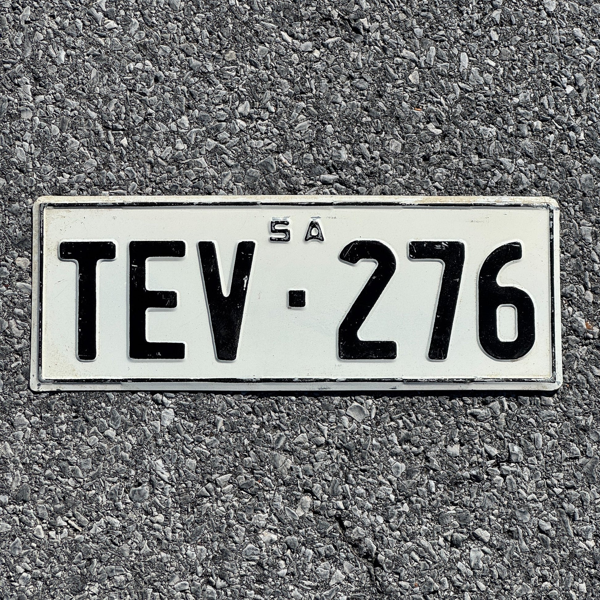 Photo of a 1967 South Australia License Plate Auto Tag Garage Decor Vintage TEV 276