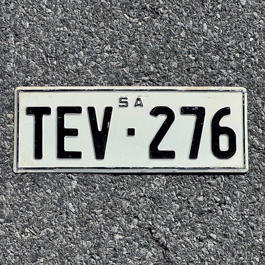 Photo of a 1967 South Australia License Plate Auto Tag Garage Decor Vintage TEV 276