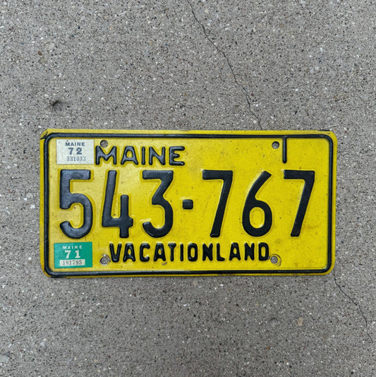 Photo of a 1968 1972 Maine Truck License Plate Auto Tag 2 Garage Decor 543 767