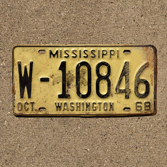 Photo of a 1968 Mississippi License Plate Auto Tag Garage Decor Vintage W 10846