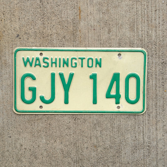 Photo of a 1968 Washington License Plate Auto Tag Garage Decor Vintage YOM DMV Clear Nice Quality GJY 140 with original patina