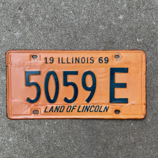 Photo of a 1969 Illinois TRUCK License Plate Auto Tag Garage Decor Vintage License Plate Auto Tag 2 Garage Decor 5059 E
