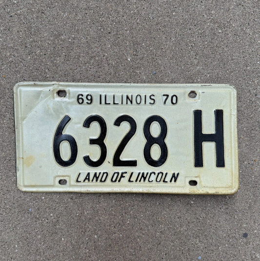 Photo of a 1969 Illinois TRUCK License Plate Auto Tag Garage Decor Vintage License Plate Auto Tag Garage Decor 3 Digit Low Number 6328 H