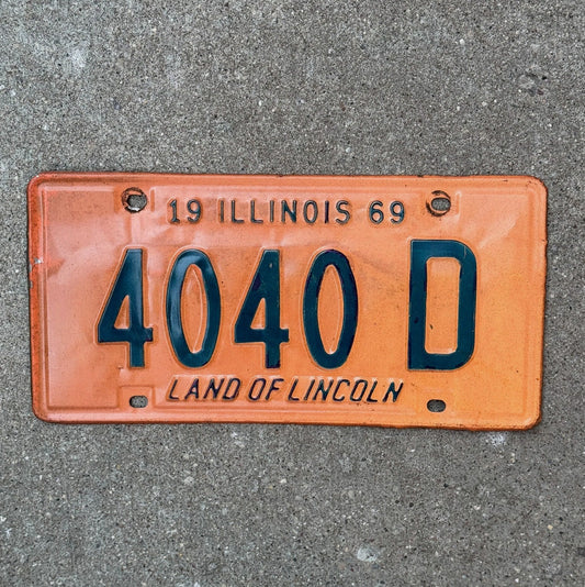 Photo of a 1969 Illinois TRUCK License Plate Auto Tag Garage Decor Vintage License Plate Auto Tag Garage Decor 4040 D