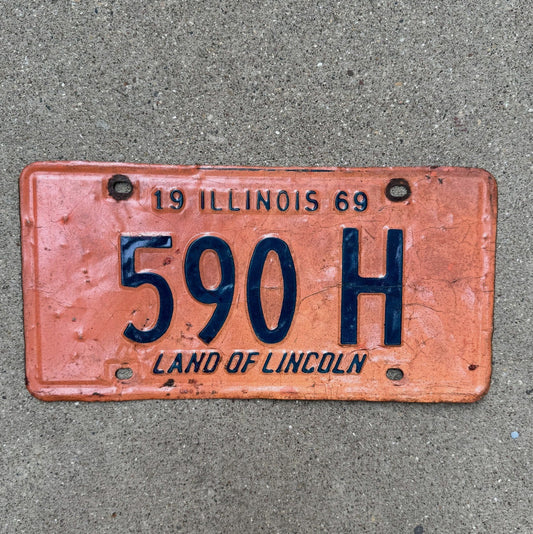 Photo of a 1969 Illinois TRUCK License Plate Auto Tag Garage Decor Vintage License Plate Auto Tag Garage Decor 590 H