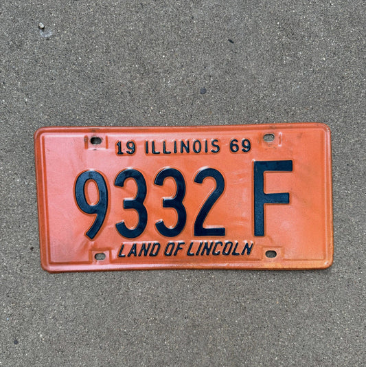 Photo of a 1969 Illinois TRUCK License Plate Auto Tag Garage Decor Vintage License Plate Auto Tag Garage Decor 9332 F