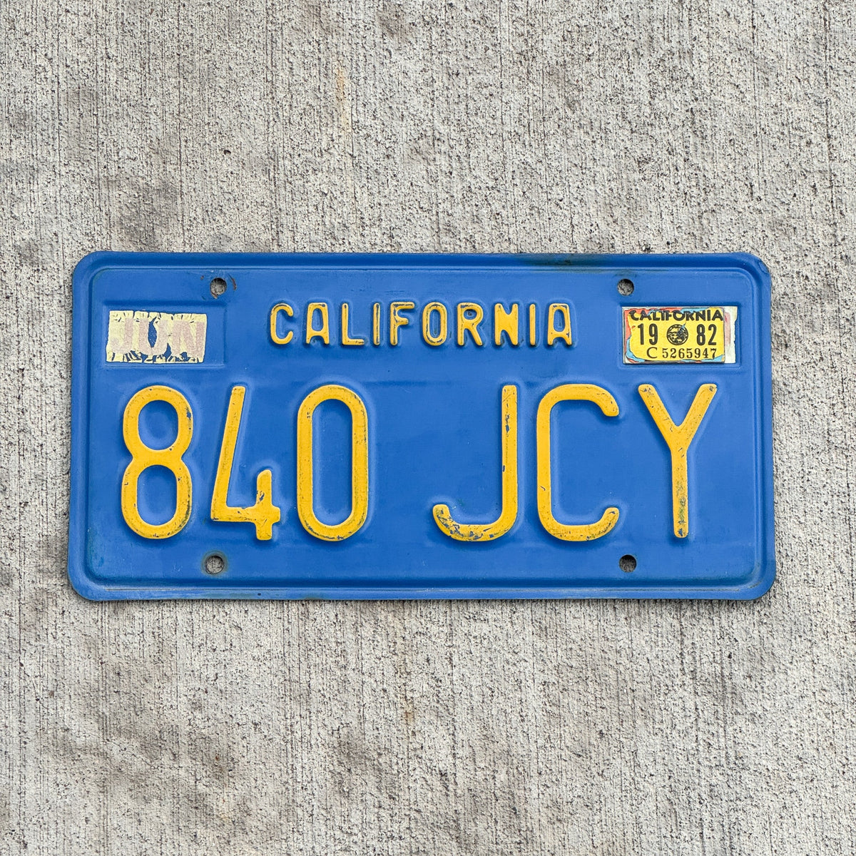 First California Tag 1970 1982 California License Plate Auto Tag 840 JCY – License Plate ...