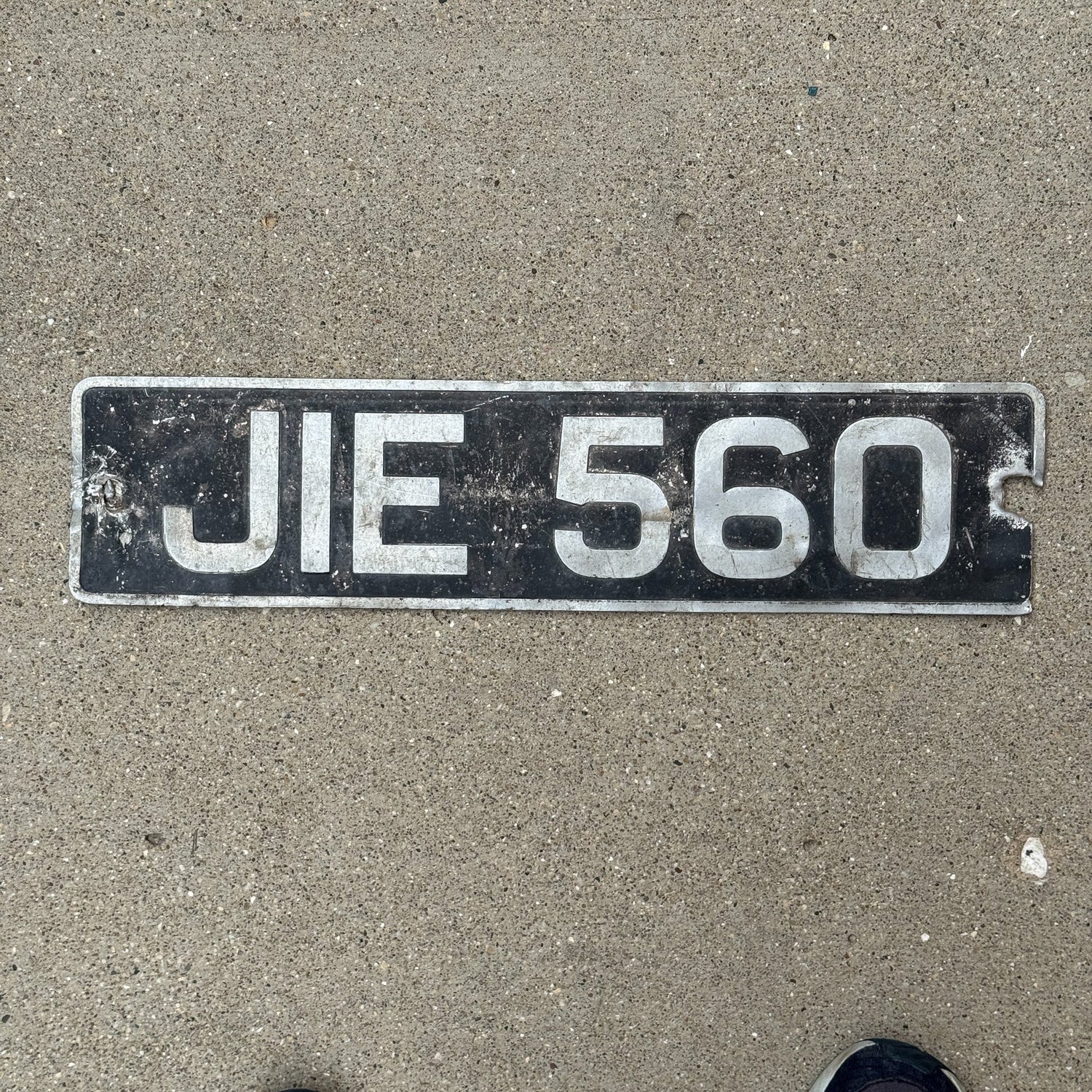 Photo of a 1970 Era Ireland License Plate Auto Tag Garage Decor Vintage County Clare JIE 560