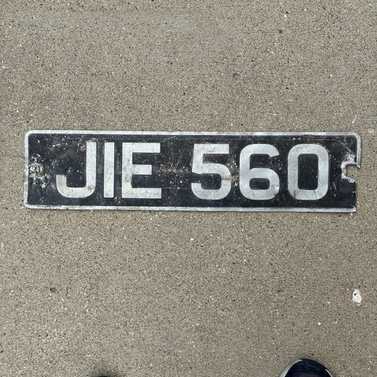 Photo of a 1970 Era Ireland License Plate Auto Tag Garage Decor Vintage County Clare JIE 560