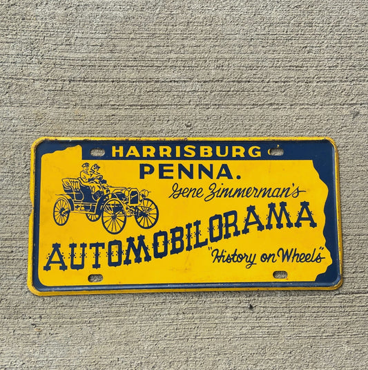 Photo of a 1970 Era Pennsylvania License Plate Booster License Plate Auto Tag Garage Decor Vintage Metal Automobilorama with original patina