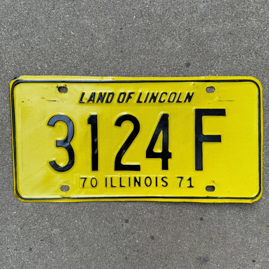 Photo of a 1970 Illinois TRUCK License Plate Auto Tag Garage Decor Vintage License Plate Auto Tag Garage Decor 3124 F