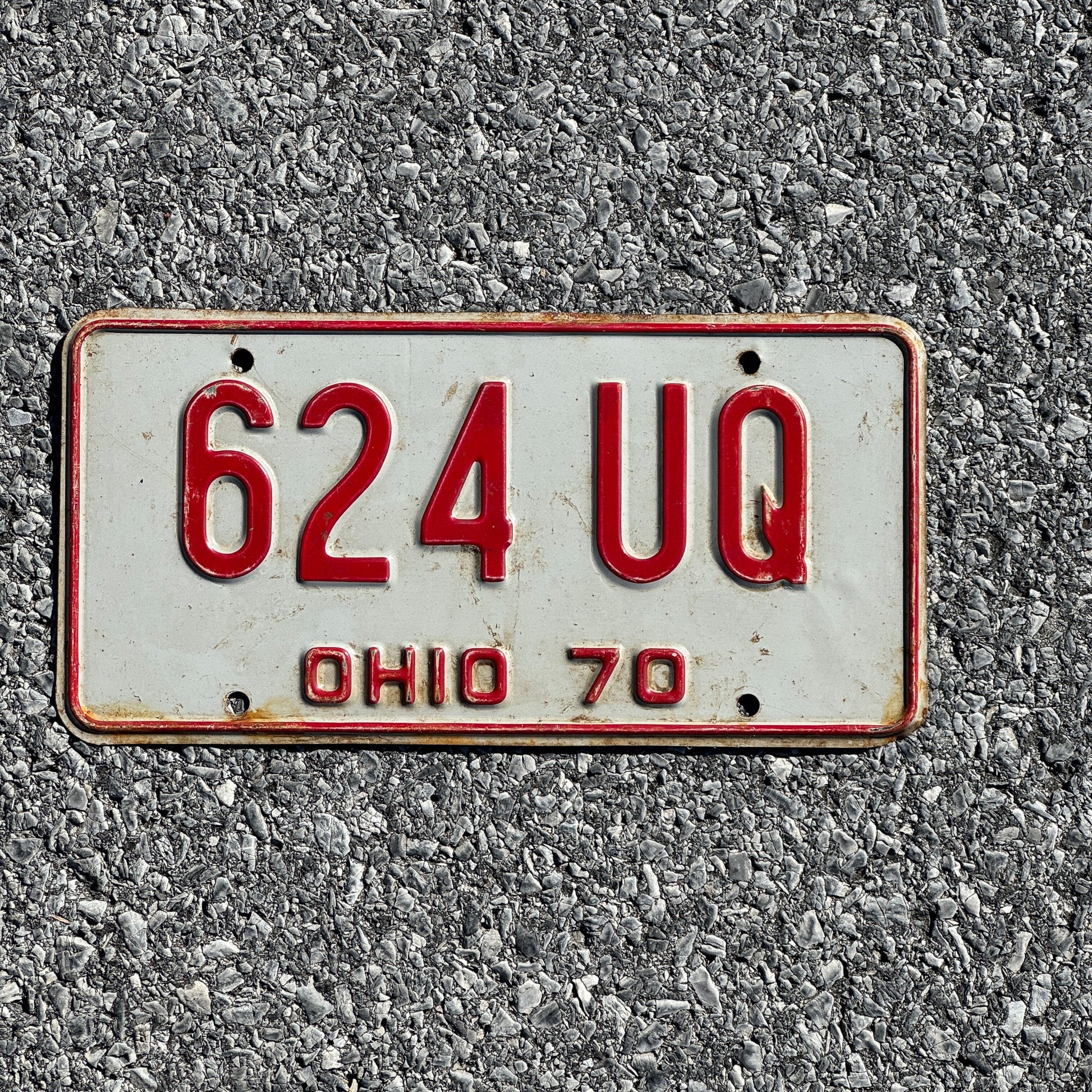 Photo of a 1970 Ohio License Plate Auto Tag Garage Decor Vintage 624UQ