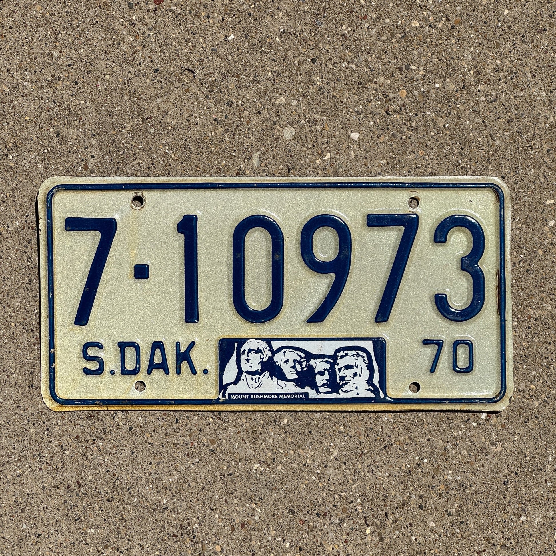Photo of a 1970 South Dakota License Plate Auto Tag Garage Decor Vintage Yankton 7 10913