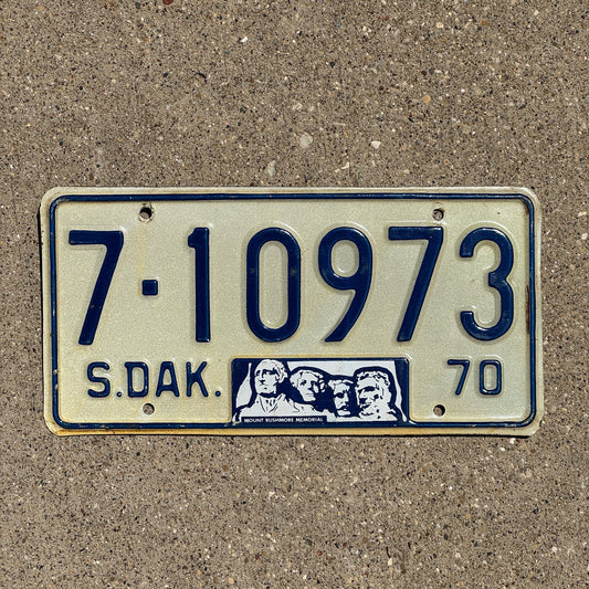 Photo of a 1970 South Dakota License Plate Auto Tag Garage Decor Vintage Yankton 7 10913