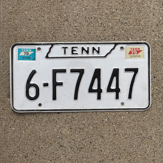 Photo of a 1971 1976 Tennessee License Plate Auto Tag Garage Decor Vintage 6 F7447 with original patina