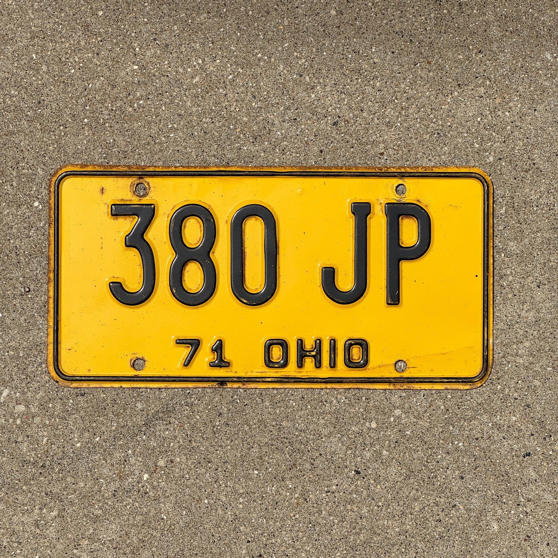 Photo of a 1971 Ohio License Plate Auto Tag Garage Decor Vintage 380 JP