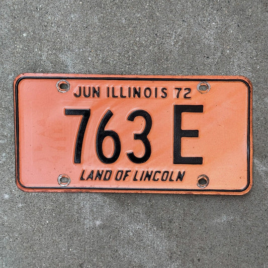 Photo of a 1972 Illinois TRUCK License Plate Auto Tag Garage Decor Vintage License Plate Auto Tag 1 Garage Decor 3 Digit Low Num 763 E