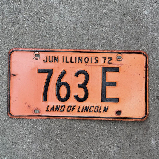 Photo of a 1972 Illinois TRUCK License Plate Auto Tag Garage Decor Vintage License Plate Auto Tag 2 Garage Decor 3 Digit Low Num 763 E