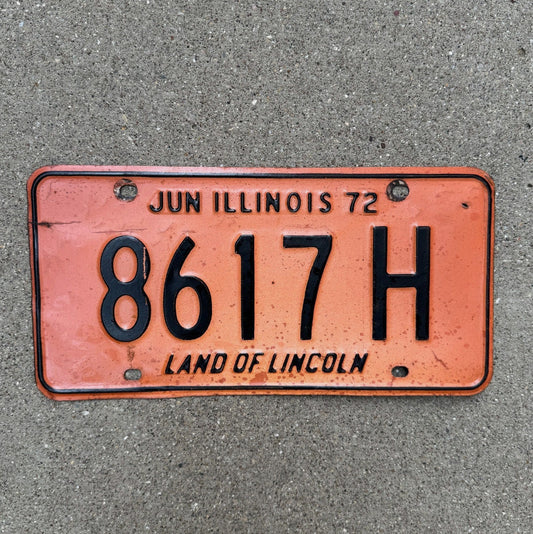 Photo of a 1972 Illinois TRUCK License Plate Auto Tag Garage Decor Vintage License Plate Auto Tag Garage Decor 8617 H