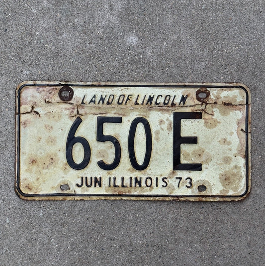 Photo of a 1973 Illinois TRUCK License Plate Auto Tag Garage Decor Vintage License Plate Auto Tag 1 Garage 3 Digit Low Number 650 E