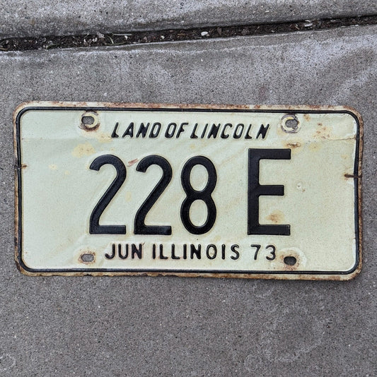 Photo of a 1973 Illinois TRUCK License Plate Auto Tag Garage Decor Vintage License Plate Auto Tag 1 Garage Decor 3 Digit Low Num 228 E