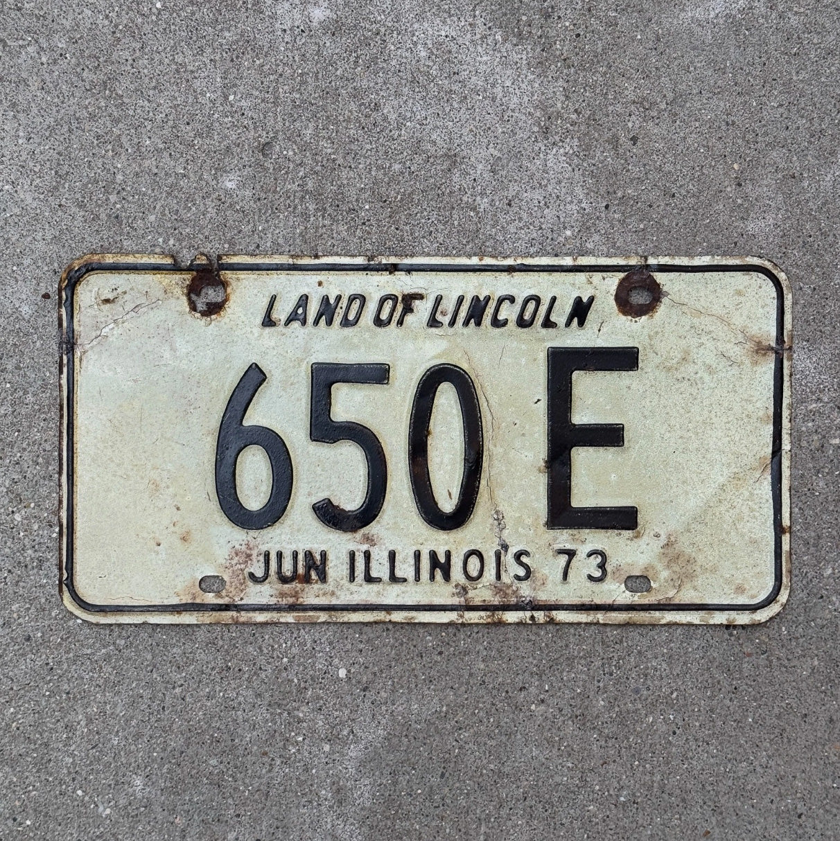 Photo of a 1973 Illinois TRUCK License Plate Auto Tag Garage Decor Vintage License Plate Auto Tag 2 Garage 3 Digit Low Number 650 E