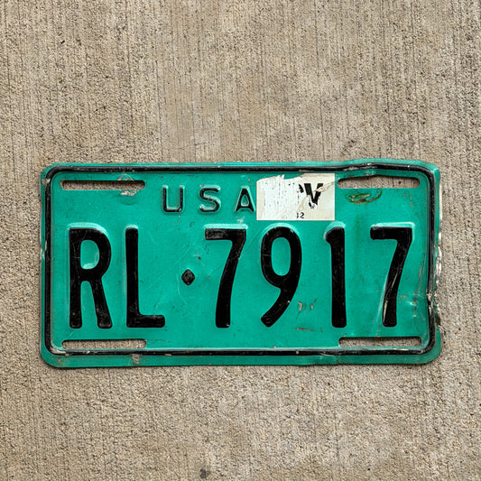 Photo of a 1973 US Forces Germany License Plate Auto Tag Garage Decor Vintage RL 7917 with original patina