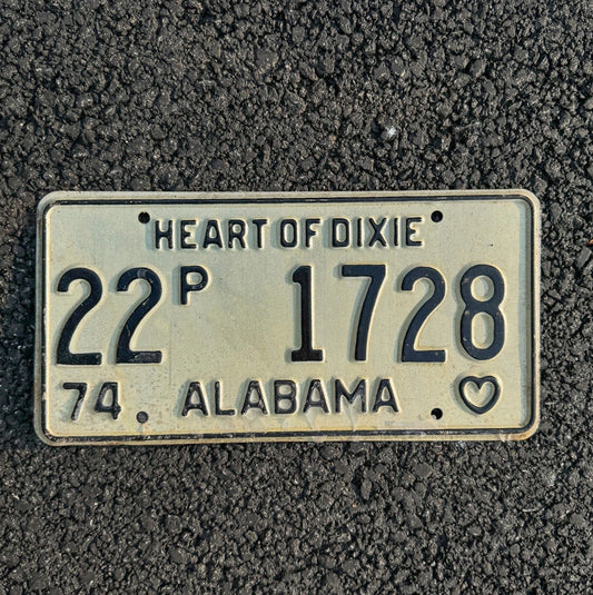 Photo of a 1974 Alabama Truck License Plate Auto Tag Garage Decor Vintage Heart of Dixie 22 1728