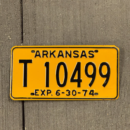 Photo of a 1974 Arkansas Trailer License Plate Auto Tag Garage Decor Vintage T 10499