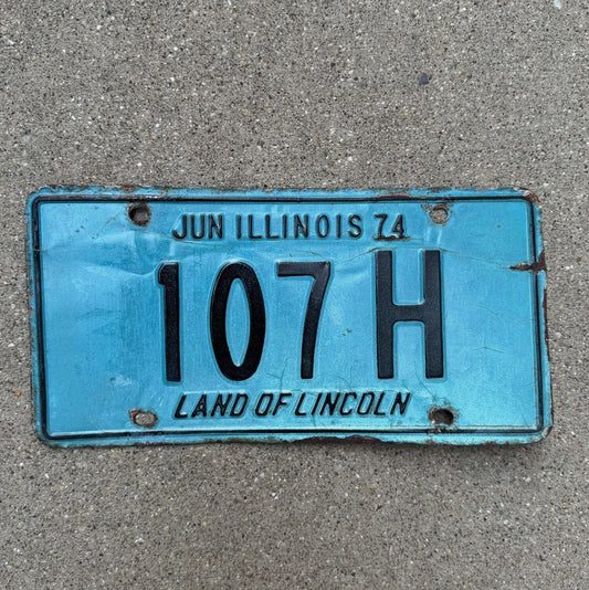 Photo of a 1974 Illinois TRUCK License Plate Auto Tag Garage Decor Vintage License Plate Auto Tag Garage Decor 107 H