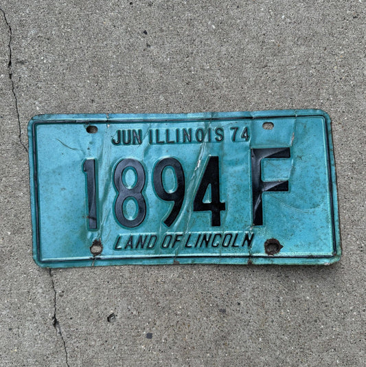 Photo of a 1974 Illinois TRUCK License Plate Auto Tag Garage Decor Vintage License Plate Auto Tag Garage Decor 1894 F