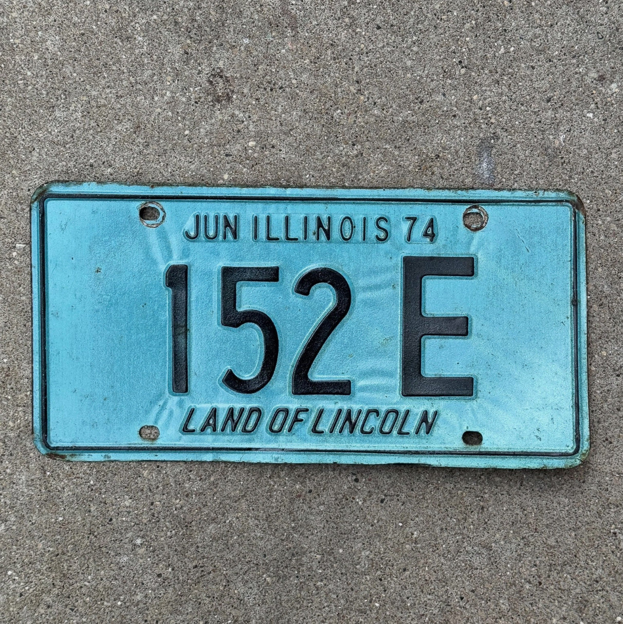 Photo of a 1974 Illinois TRUCK License Plate Auto Tag Garage Decor Vintage License Plate Auto Tag Garage Decor 3 Digit Low Number 152 E