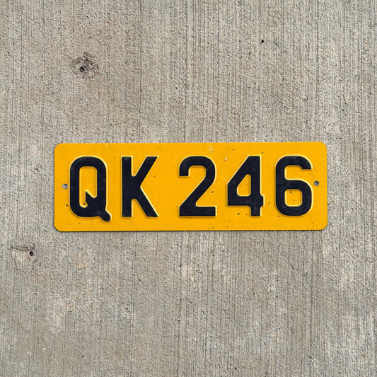 Photo of a 1974 Luxembourg License Plate Auto Tag Garage Decor Vintage QK 246 with original patina
