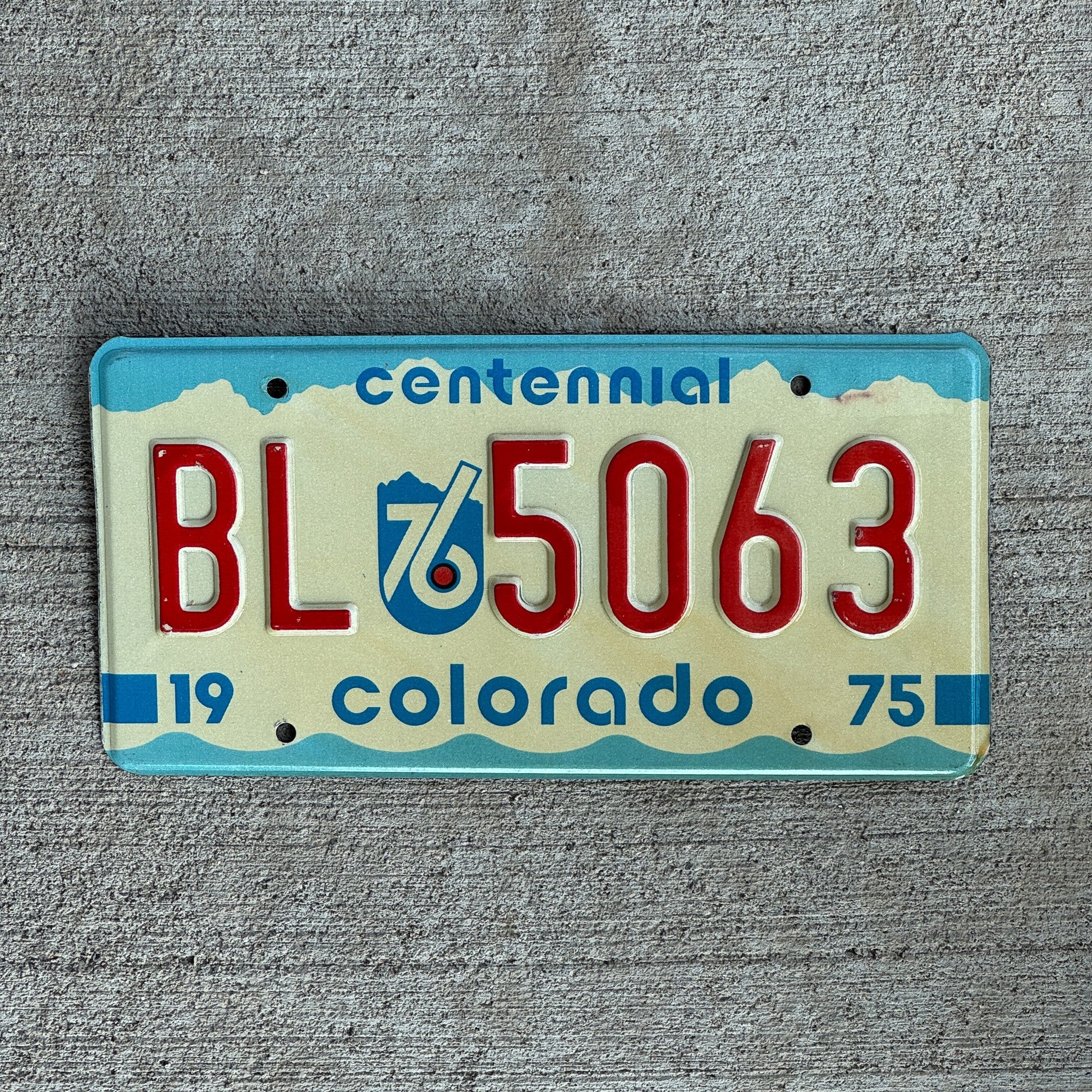 Photo of a 1975 1976 Colorado License Plate Auto Tag 1 Garage Decor BL 5063