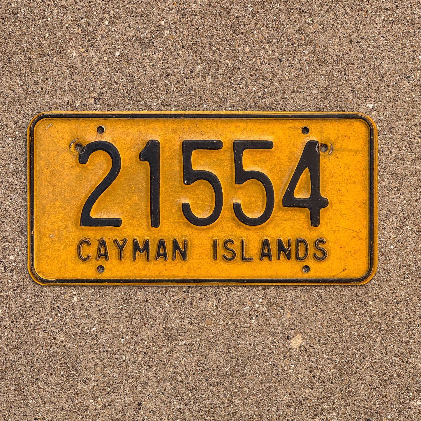 Photo of a 1975 Cayman Islands License Plate Auto Tag Garage Decor Vintage 21554